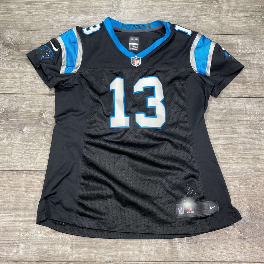 Carolina Panthers Football Jersey Womens Medium Black Blue‎ NFL Nike Benjamin 13